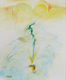 Mezi nebem a zemí, olej - plátno 25x30