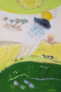 Polojasno, olej 50x70