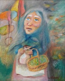 Kořenářka, olej 29,5x24,5