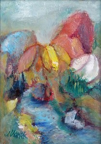 Řečiště, olej 11x15