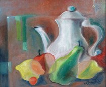Zátiší s konvicí, olej 29,5x24,5