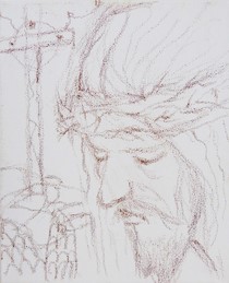Ježíš, olej - komb. tech. 30x25
